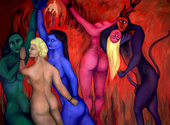 collaborative painting by artists Ira and Corliss Lesser